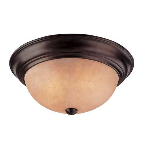 English Bronze 14Inch Flushmount Ceiling Light Fixture 5332133