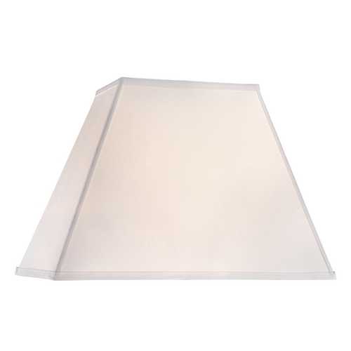 Design Classics Lighting White Linen Rectangle Lamp Shade with Spider Assembly DCL SH7286 PCW