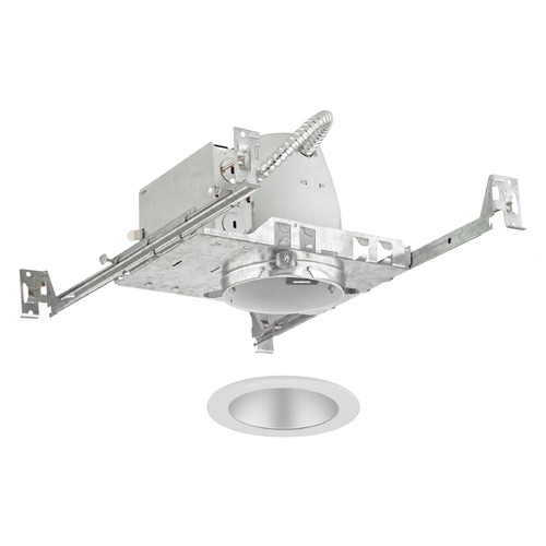 Recesso Lighting by Dolan Designs Recesso Lighting 4-Inch Recessed Light Kit with Satin Reflector/White Trim TC4/T400S-WH