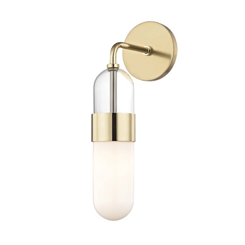 Mitzi by Hudson Valley Emilia LED Sconce in Brass by Mitzi by Hudson Valley H126101-PB