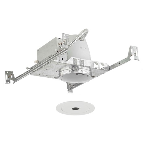 Recesso Lighting by Dolan Designs Recesso Lighting 4-Inch Recessed Light Kit with White Pinhole Trim TC4/T406W-WH