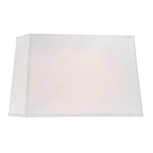 Design Classics Lighting Large Rectangle Lamp Shade in White Linen Fabric with Spider Assembly DCL SH7284 PCW