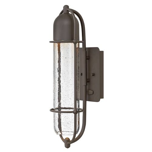 Hinkley Seeded Glass Outdoor Wall Light Oil Rubbed Bronze Hinkley 2380OZ