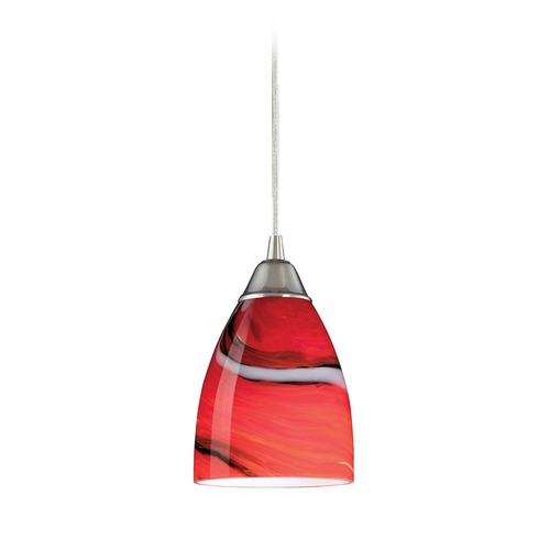 Elk Lighting Modern Mini-Pendant Light with Art Glass 527-1CY
