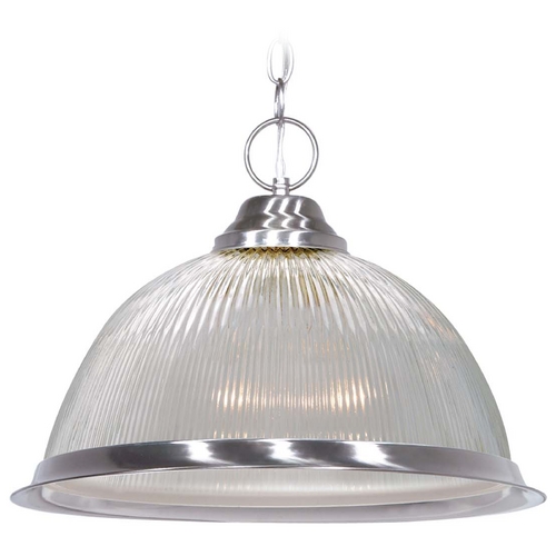 Nuvo Lighting Prismatic Glass Pendant Brushed Nickel by Nuvo Lighting SF76/446