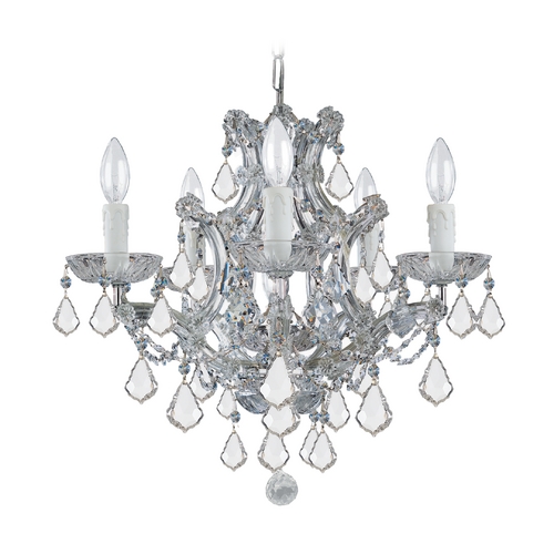 Crystorama Lighting Maria Theresa Crystal Chandelier in Polished Chrome by Crystorama Lighting 4405-CH-CL-S
