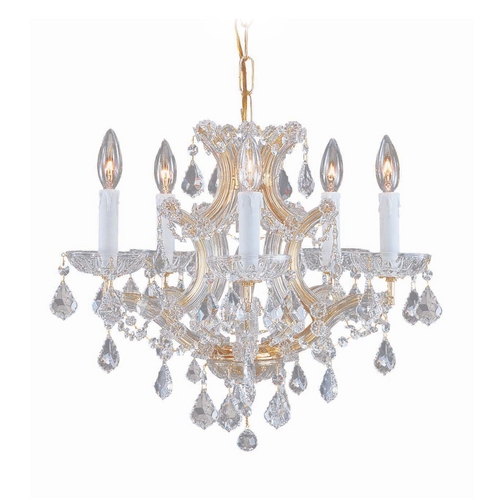 Crystorama Lighting Maria Theresa Crystal Chandelier in Gold by Crystorama Lighting 4405-GD-CL-MWP
