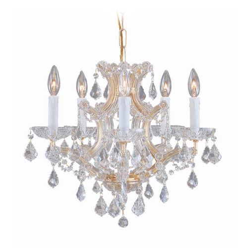 Crystorama Lighting Maria Theresa Crystal Chandelier in Gold by Crystorama Lighting 4405-GD-CL-S