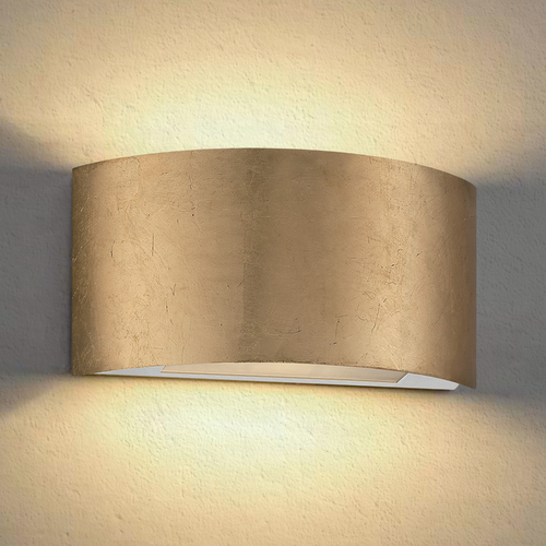 Modern Forms by WAC Lighting Vermeil 10-Inch Wide LED Wall Sconce in Gold Leaf by Modern Forms WS-11311-GL
