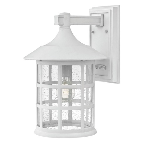 Hinkley Seeded Glass Outdoor Wall Light Classic White Hinkley 1805CW