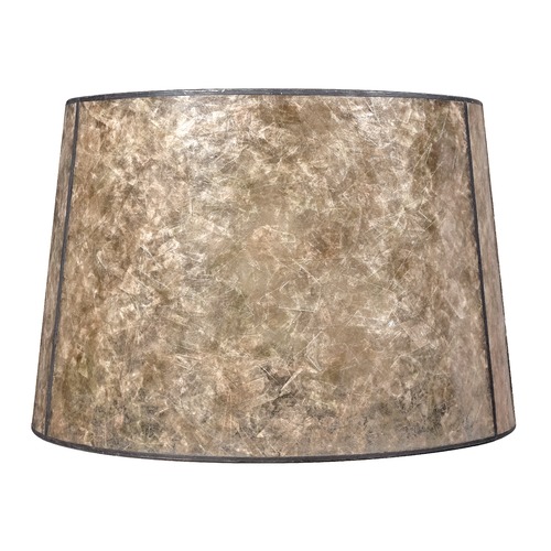 Design Classics Lighting Blonde Mica Drum Lamp Shade with Bronze Spider Assembly SH9587