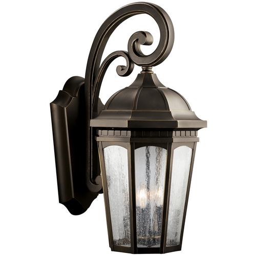 Kichler Lighting Courtyard 26.50-Inch Outdoor Wall Light in Rubbed Bronze by Kichler Lighting 9035RZ