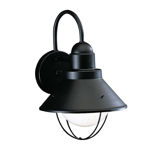 Kichler 12-Inch Nautical Outdoor Wall Light with LED Bulb 9022BK 10W LED Destination Lighting