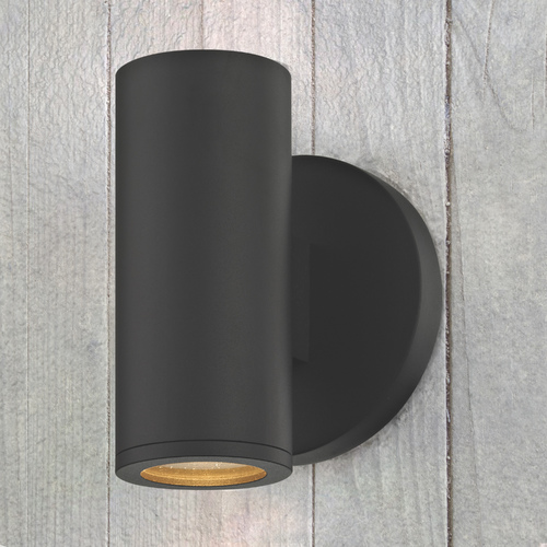 Design Classics Lighting LED Black Outdoor Wall Light Cylinder 2700K 1771-07 S9382 LED 2700K