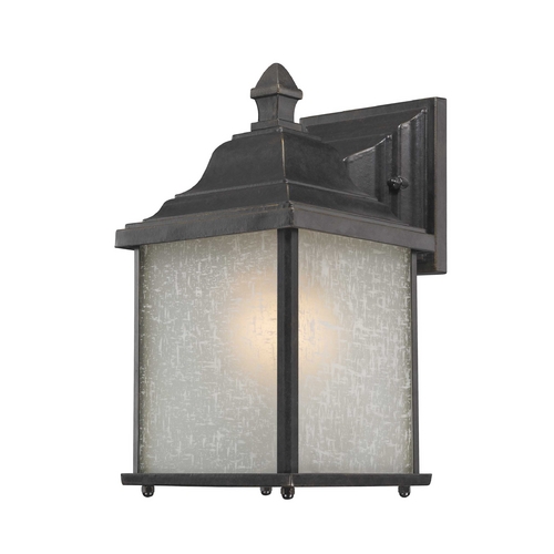 Dolan Designs Lighting Outdoor Wall Light with White Linen Glass - 10-1/2 Inches Tall 931-68