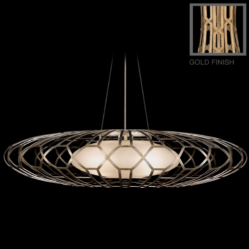 Fine Art Lamps Fine Art Lamps Allegretto Gold Burnished Gold Leaf with Subtle Brown Highlights Pendant Light with O 798540-2ST