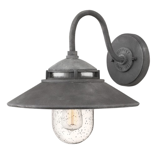 Hinkley Atwell 11.75-Inch Outdoor Wall Light in Aged Zinc by Hinkley Lighting 1110DZ