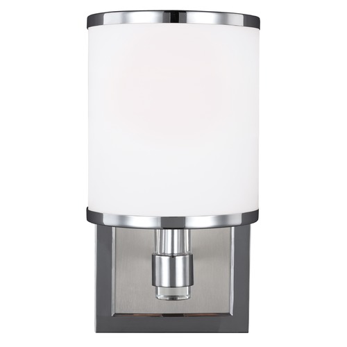 Generation Lighting Prospect Park Wall Sconce in Satin Nickel  &  Chrome by Generation Lighting VS23301SN/CH