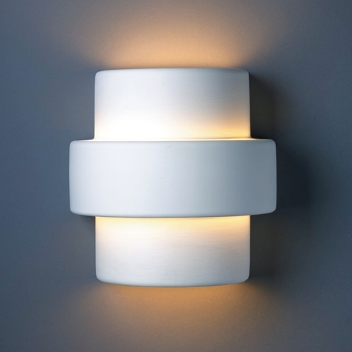 Justice Design Group Outdoor Wall Light in Bisque Finish CER-2215W-BIS