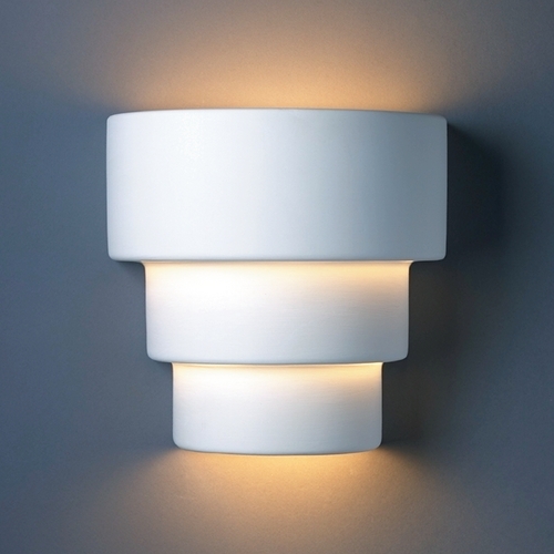 Justice Design Group Outdoor Wall Light in Bisque Finish CER-2225W-BIS