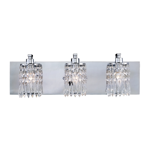 Elk Lighting Modern Bathroom Light with Clear Glass in Polished Chrome Finish 11230/3