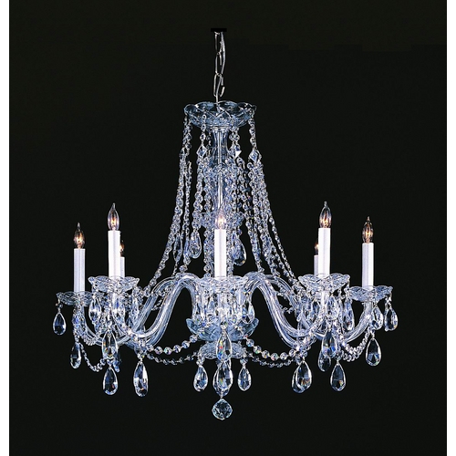 Crystorama Lighting Traditional Crystal Chandelier in Polished Chrome by Crystorama Lighting 1138-CH-CL-MWP