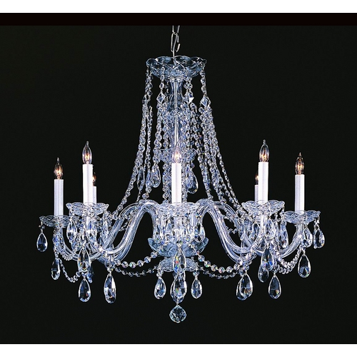 Crystorama Lighting Traditional Crystal Chandelier in Polished Chrome by Crystorama Lighting 1138-CH-CL-SAQ