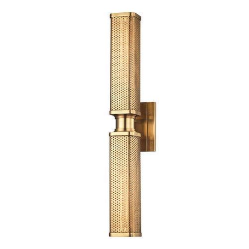 Hudson Valley Lighting Gibbs Aged Brass Sconce by Hudson Valley Lighting 7032-AGB