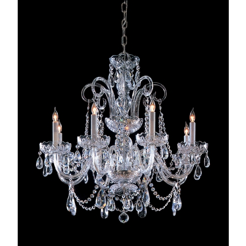 Crystorama Lighting Traditional Crystal Chandelier in Polished Chrome by Crystorama Lighting 5008-CH-CL-SAQ