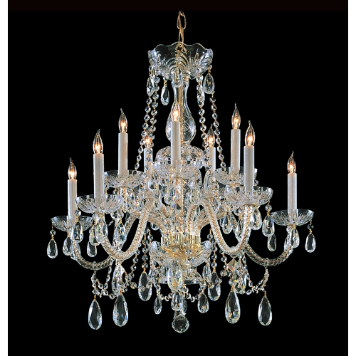 Crystorama Lighting Traditional Crystal Chandelier in Polished Brass by Crystorama Lighting 1130-PB-CL-S