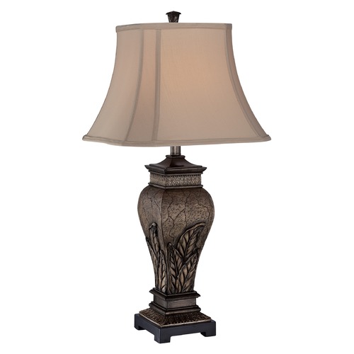 Lite Source Lighting Table Lamp with Grey Shade in Aged Silver Finish by Lite Source Lighting C41225