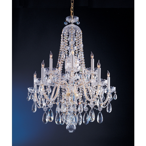 Crystorama Lighting Traditional Crystal Chandelier in Polished Brass by Crystorama Lighting 1110-PB-CL-S