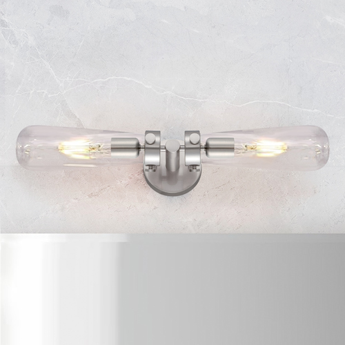Nuvo Lighting Sconce with Clear Glass in Brushed Nickel by Nuvo Lighting 60/5263