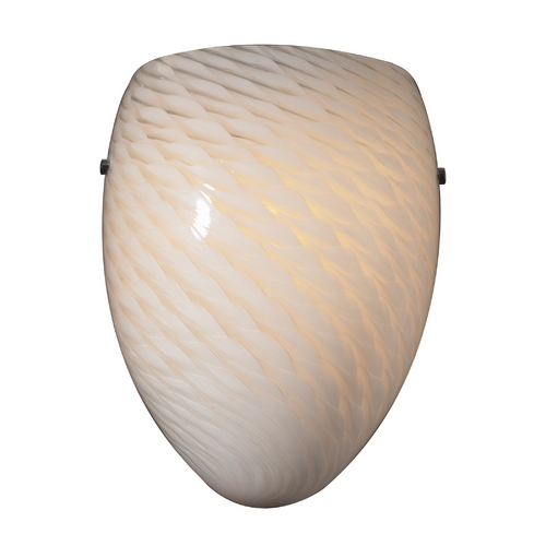 Elk Lighting Modern Sconce Wall Light with White Glass in Satin Nickel Finish 426-1WS