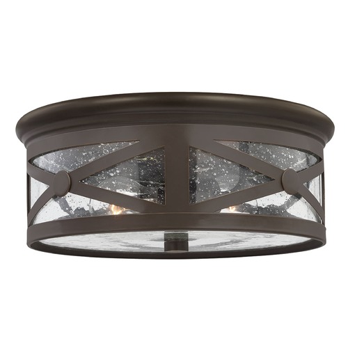 Generation Lighting Lakeview 13-Inch Outdoor Flush Mount in Bronze by Generation Lighting 7821402-71