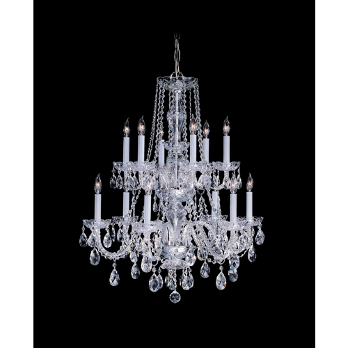 Crystorama Lighting Traditional Crystal Chandelier in Polished Brass by Crystorama Lighting 1137-PB-CL-S