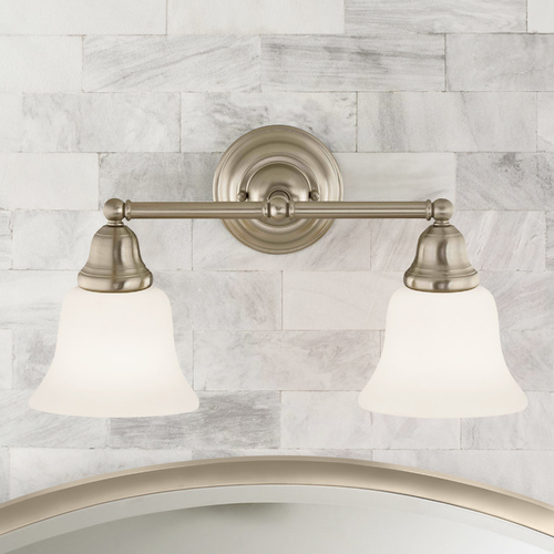 Design Classics Lighting Transitional 2-Light Bathroom Light Satin Nickel 772-09 G9110 KIT