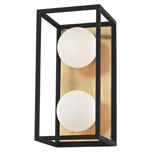 Mitzi by Hudson Valley Aira LED Vertical Bathroom in Brass & Black by Mitzi by Hudson Valley H141302-AGB/BK