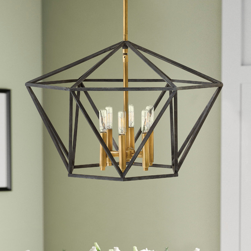 Hinkley Theory 24.25-Inch Pendant in Aged Zinc by Hinkley Lighting 3576DZ