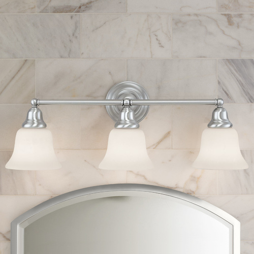 Design Classics Lighting Transitional 3-Light Bathroom Light Satin Nickel 773-09 G9110 KIT