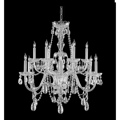 Crystorama Lighting Traditional Crystal Chandelier in Polished Chrome by Crystorama Lighting 1135-CH-CL-SAQ