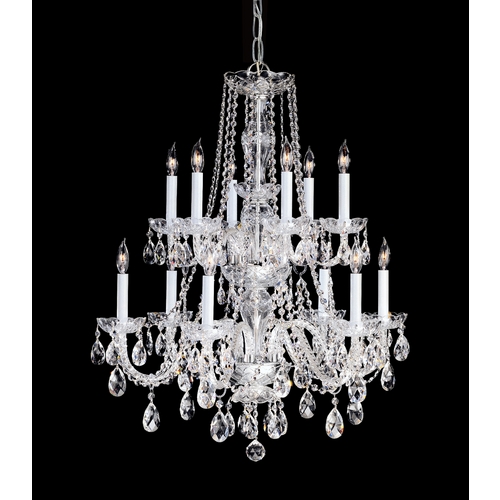 Crystorama Lighting Traditional Crystal Chandelier in Polished Chrome by Crystorama Lighting 1137-CH-CL-MWP