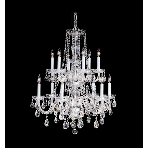 Crystorama Lighting Traditional Crystal Chandelier in Polished Chrome by Crystorama Lighting 1137-CH-CL-SAQ