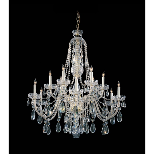 Crystorama Lighting Traditional Crystal Chandelier in Polished Brass by Crystorama Lighting 1112-PB-CL-MWP