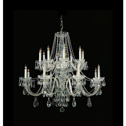 Crystorama Lighting Traditional Crystal Chandelier in Polished Chrome by Crystorama Lighting 1139-CH-CL-MWP
