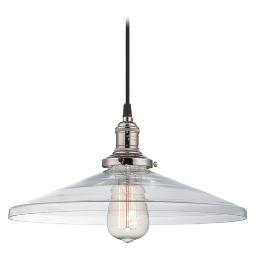 Nuvo Lighting Pendant with Clear Glass in Polished Nickel by Nuvo Lighting 60/5408