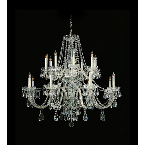 Crystorama Lighting Traditional Crystal Chandelier in Polished Chrome by Crystorama Lighting 1139-CH-CL-SAQ