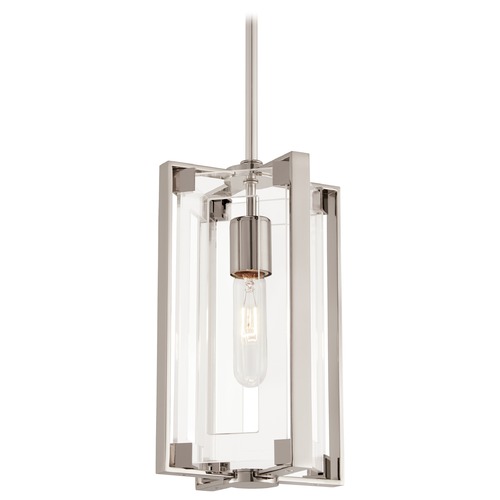 George Kovacs Lighting Crystal Clear Pendant in Polished Nickel by George Kovacs P1401-613