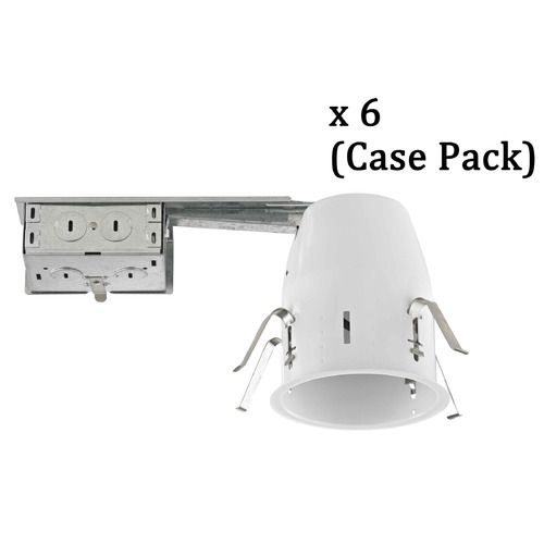Recesso Lighting by Dolan Designs 4-Inch Remodel GU10 Recessed Can Light Non-IC Flat Ceiling Case Pack of 6 TC400R-GU-CASE
