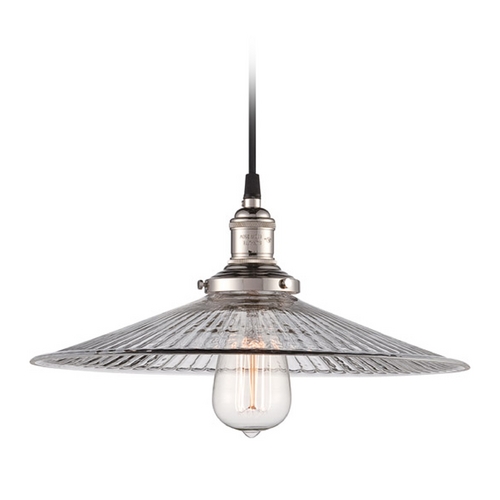 Nuvo Lighting Pendant with Clear Glass in Polished Nickel by Nuvo Lighting 60/5416